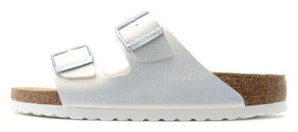 Birkenstock Classic Arizona Δερμάτινα Γυναικεία Σανδάλια Shiny Lizard White Narrow Fit από το Z-mall