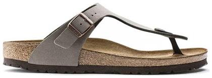 Birkenstock Gizeh Birko-Flor Nubuck Γυναικεία Σανδάλια Ανατομικά Stone Regular Fit