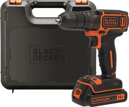 Black & Decker BDCHD18K Κρουστικό Δραπανοκατσάβιδο Μπαταρίας 18V 1x1.5Ah