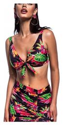 Bluepoint Bikini Top Floral Μαύρο