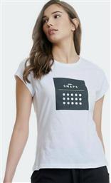 BodyTalk 1211-907328 Γυναικείο T-shirt Λευκό με Στάμπα