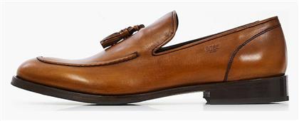 Boss Shoes Δερμάτινα Ανδρικά Μοκασίνια Cognac από το Silenzio