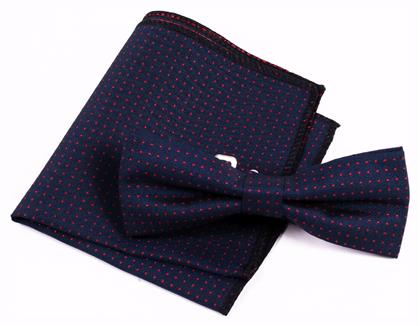 Bow tie and scarf gift set in silk jacquard