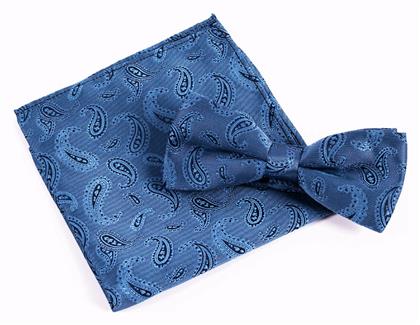 Bow tie and scarf gift set in silk jacquard