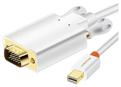 Cabletime Cable mini DisplayPort male - VGA male 1.8m 1080p Λευκό από το Public