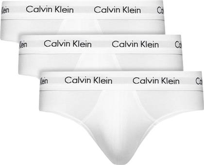 Calvin Klein Ανδρικά Σλιπ Λευκά Μονόχρωμα 3Pack