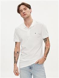 Calvin Klein Badge Ανδρική Μπλούζα Κοντομάνικη Polo Λευκή