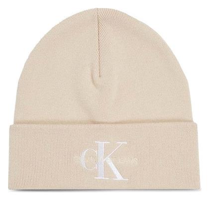 Calvin Klein Beanie Γυναικείος Σκούφος Πλεκτός σε Λευκό χρώμα