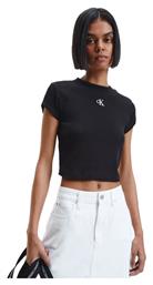 Calvin Klein Γυναικείο Crop Top Κοντομάνικο Καλοκαιρινό Μαύρο από το Modivo