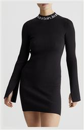 Calvin Klein Mini Φόρεμα Ζιβάγκο Μαύρο