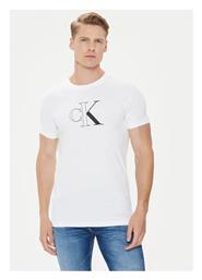 Calvin Klein Monogram Ανδρικό T-shirt Κοντομάνικο Άσπρο από το Modivo