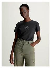 Calvin Klein Monogram Γυναικείο T-shirt Μαύρο από το Modivo