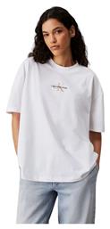 Calvin Klein Monologo Boyfriend Γυναικείο T-shirt Bright White από το Modivo