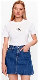 Calvin Klein Monologo Γυναικείο T-shirt Bright White από το Cosmos Sport