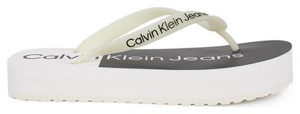 Calvin Klein Σαγιονάρες με Πλατφόρμα σε Λευκό Χρώμα από το SportsFactory