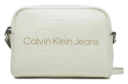 Calvin Klein Sculpted Camera Γυναικεία Τσάντα Χιαστί Μπεζ