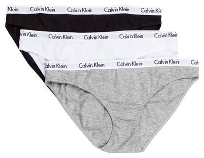 Calvin Klein Βαμβακερά Γυναικεία Slip 3Pack Black/White/Grey από το MybrandShoes