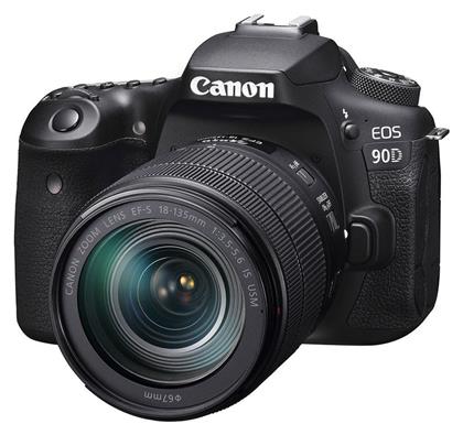 Canon DSLR Φωτογραφική Μηχανή EOS 90D Crop Frame Kit (EF-S 18-135mm F3.5-5.6 IS USM) Black