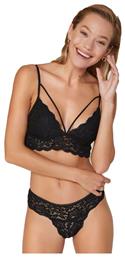 Cansoy Δαντελένιο Σετ Εσωρούχων Bralette με Brazil Μαύρο Henna 557 από το Closet22