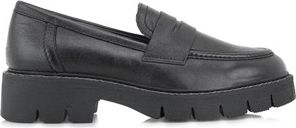Caprice Δερμάτινα Γυναικεία Loafers σε Μαύρο Χρώμα