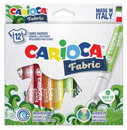 Carioca Fabric Σετ Μαρκαδόροι Ανεξίτηλοι για Ύφασμα 12τμχ από το Public