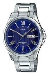 Casio Dress Analog Ρολόι Μπαταρίας με Μεταλλικό Μπρασελέ Navy / Silver