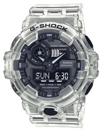 Casio G-Shock Αναλογικό/Ψηφιακό Ρολόι Χρονογράφος Μπαταρίας με Καουτσούκ Λουράκι σε Λευκό χρώμα