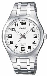 Casio Ρολόι Μπαταρίας με Ασημί Μεταλλικό Μπρασελέ