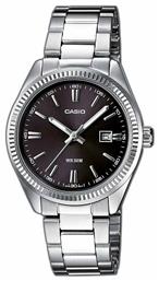 Casio Ρολόι με Ασημί Μεταλλικό Μπρασελέ