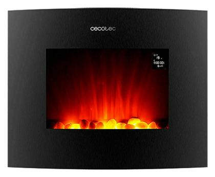 Cecotec Ready Warm 2650 Curved Flames Connected Επιτοίχιο Ηλεκτρικό Τζάκι 2000W 66x52cm Μαύρο