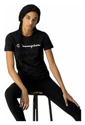 Champion Γυναικείο Αθλητικό T-shirt Μαύρο