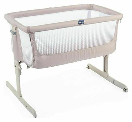 Chicco Λίκνο Next2Me Air Dark Beige με Στρώμα και Πλαϊνό Άνοιγμα