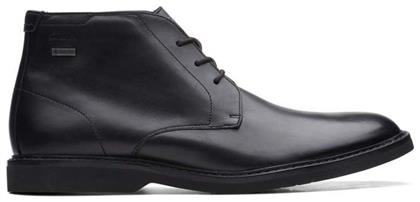 Clarks Atticus Δερμάτινα Μαύρα Ανδρικά Μποτάκια από το Mustshoes