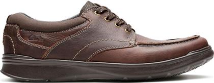 Clarks Cotrell Edge Δερμάτινα Ανδρικά Casual Παπούτσια Καφέ