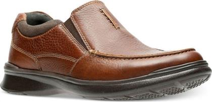 Clarks Cotrell Free Δερμάτινα Ανδρικά Casual Παπούτσια Ανατομικά Καφέ