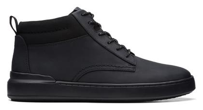 Clarks CourtLite Mid Μαύρα Ανδρικά Μποτάκια