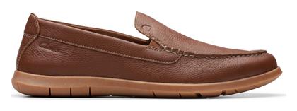 Clarks Δερμάτινα Ανδρικά Μοκασίνια σε Καφέ Χρώμα