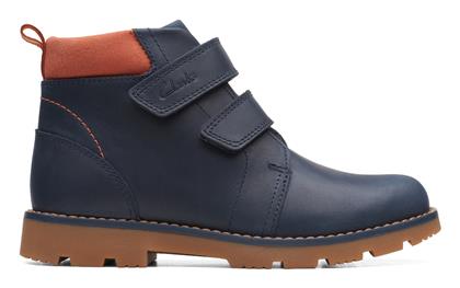 Clarks Δερμάτινα Παιδικά Αρβυλάκια με Σκρατς Μπλε από το Epapoutsia