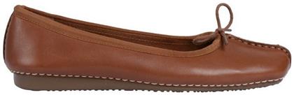 Clarks Freckle Ice Δερμάτινες Γυναικείες Μπαλαρίνες σε Ταμπά Χρώμα από το Modivo