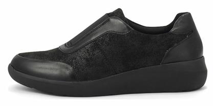 Clarks Γυναικεία Slip-On Μαύρα από το Parex