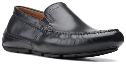 Clarks Markman Plain Δερμάτινα Ανδρικά Loafers σε Μαύρο Χρώμα από το Parex