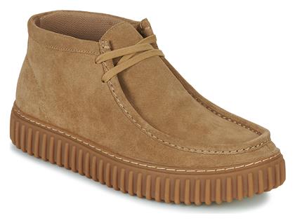 Clarks Suede Μπεζ Ανδρικά Μποτάκια