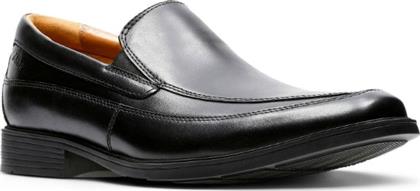 Clarks Tilden Free Δερμάτινα Ανδρικά Casual Παπούτσια Ανατομικά Μαύρα
