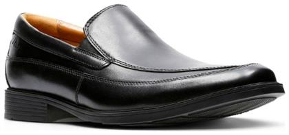 Clarks Tilden Free Δερμάτινα Ανδρικά Casual Παπούτσια Ανατομικά Μαύρα