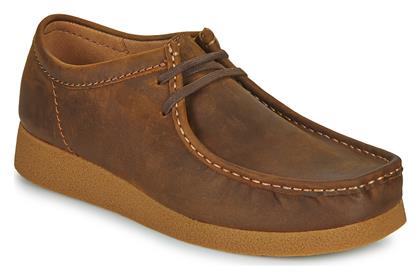 Clarks Wallabee Ανδρικά Μοκασίνια σε Καφέ Χρώμα