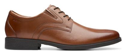 Clarks Whiddon Plain Δερμάτινα Ανδρικά Σκαρπίνια Καφέ από το Parex