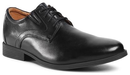 Clarks Whiddon Plain Δερμάτινα Ανδρικά Σκαρπίνια Μαύρα από το Mustshoes