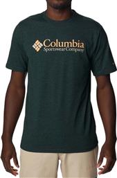 Columbia Ανδρικό T-shirt Πράσινο με Λογότυπο