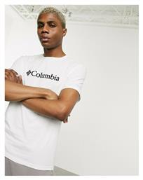 Columbia Basic Ανδρικό T-shirt Λευκό με Λογότυπο