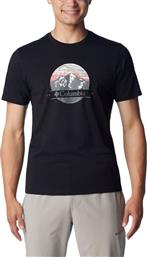 Columbia Path Lake Ανδρικό T-shirt Κοντομάνικο Μαύρο από το Zakcret Sports